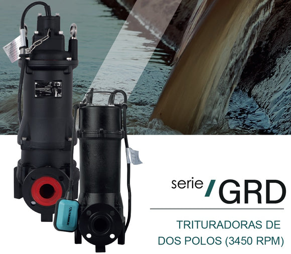 GRD1.5-10-1127A MOTOBOMBA SUMERGIBLE TRITURADORA 1HP 1F 127V 1.5